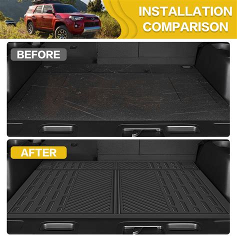 Utiiy Cargo Liner Compatible With 2010 2024 Toyota 4runner 5 Seater Cargo Mat All Weather Trunk