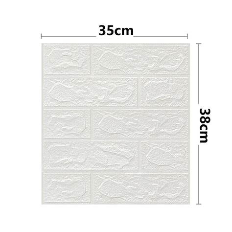 Unique 3d Tile Brick Wall Sticker Set Of 10 Self Adhesive Waterproof