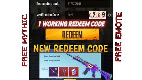 Today New Redeem Code Pubg Mobile January New Special