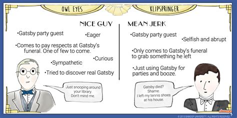 Owl Eyes and Klipspringer in The Great Gatsby