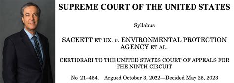 Sackett V EPA The Court Delivers Another Massive Blow To Federal