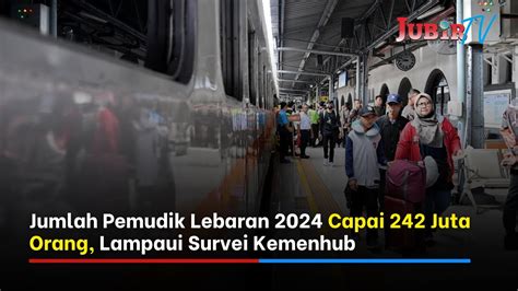 Jumlah Pemudik Lebaran Capai Juta Orang Lampaui Survei