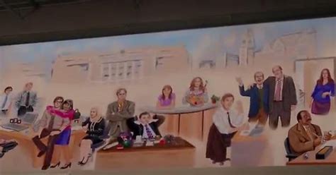 Just Realized That Michael Is On Pam S Mural In The Final Episode I Thought That Was A Nice