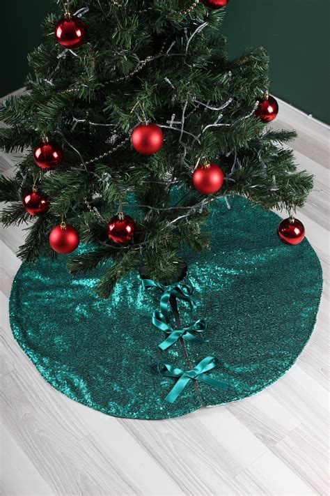 Sparkle Tree Skirt Sequin Tree Skirt Red Tree Skirt This Christmas Tree