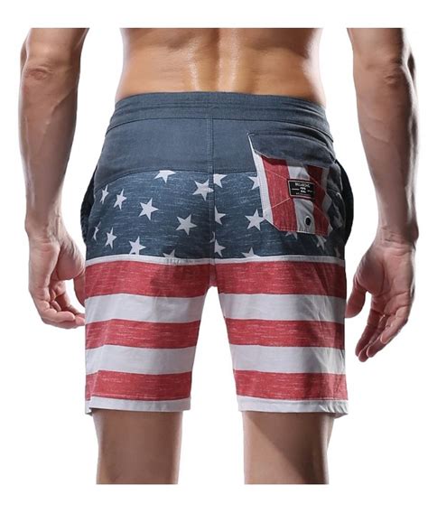 Men S Usa American Flag Swim Trunks Quick Dry Beach Board Shorts