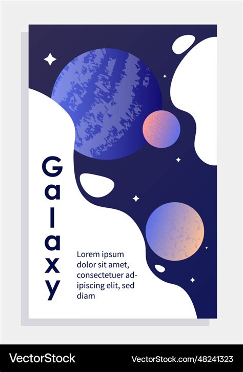 Poster with galaxy concept Royalty Free Vector Image