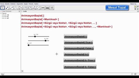 Geogebra Dersleri T Rk E Animasyonba Lat Mesut Topal Youtube