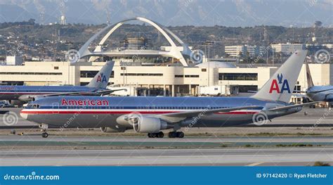 American Airlines Boeing 767 Airliner At Los Angeles International