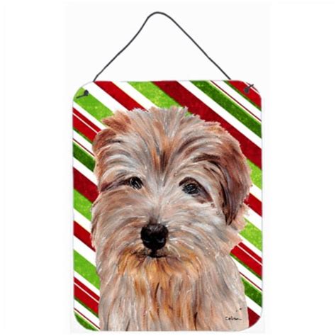 Carolines Treasures Sc9808ds1216 Norfolk Terrier Candy Cane Christmas Aluminium Metal Wall Or 1