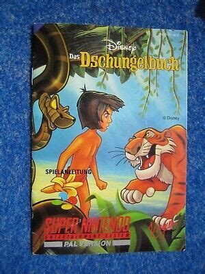 Disney Das Dschungelbuch Original Super Nintendo Spielanleitung Deutsch