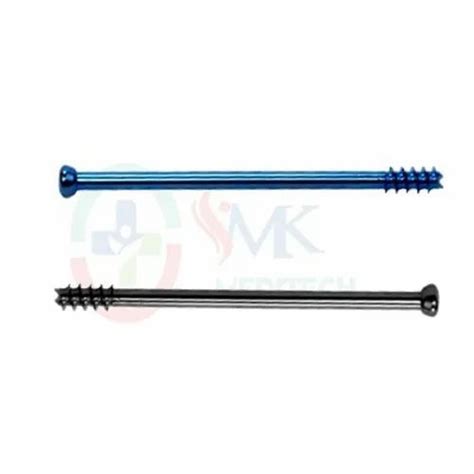 Straight 4 Mm Stainless Steel Cannulated Bone Screws For Orthopaedic