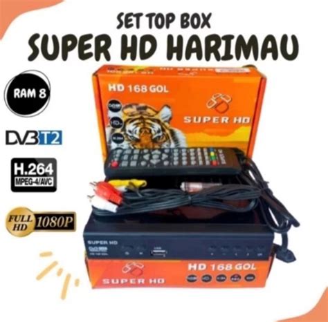 Jual STB TV Digital DVB T2 Set Box Receiver Super HD 168 GOL HARIMAU Di