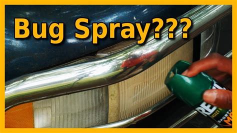 Cleaning Headlights With Bug Spray