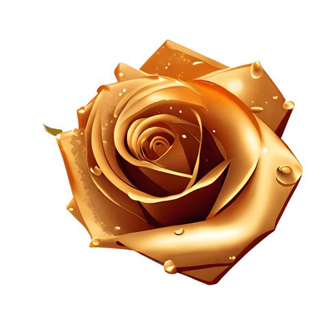 3d Gold Rose Flower Graphic · Creative Fabrica