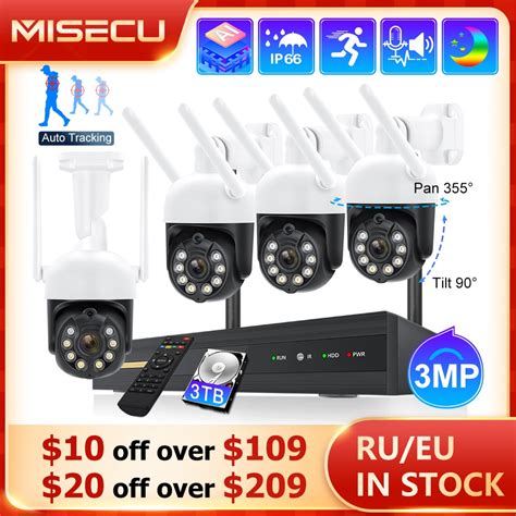 Misecu H Mp Hd Wireless Cctv System Two Way Audio Waterproof Ptz