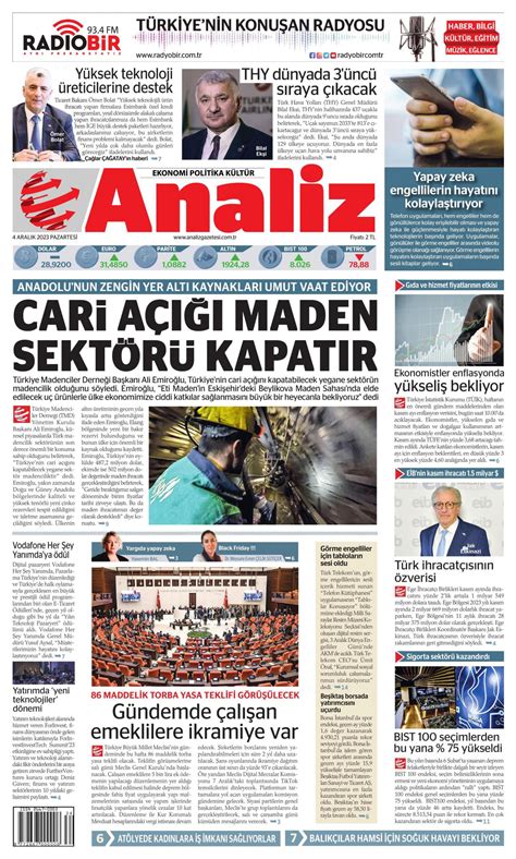 Analiz Gazetesi Analiz Man Et Oku Haberler Aral K