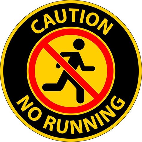 Prohibition Sign, No Running Symbol 26503875 Vector Art at Vecteezy