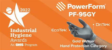 Sws Powerform Nitrile Glove With Dritek Wins Ohands Industrial Hygiene Award For Hand Protection