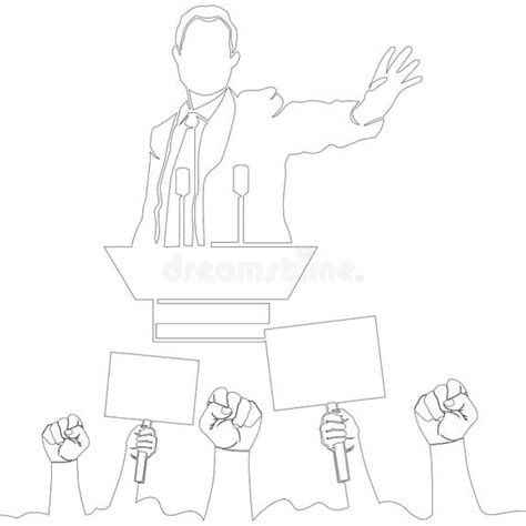 Politics One Line Drawing Stock Illustrations 211 Politics One Line