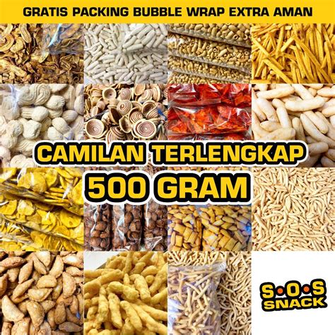 Jual Snack Kiloan Terlengkap 500 Gram Makanan Ringan Jajanan Cemilan