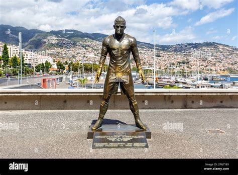 Madeira Portugal September 13 2022 Cristiano Ronaldo Statue In