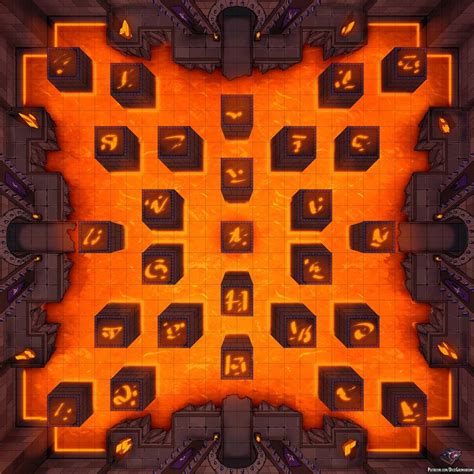 Lava Crossroads Room 30x30 Public Dice Grimorium