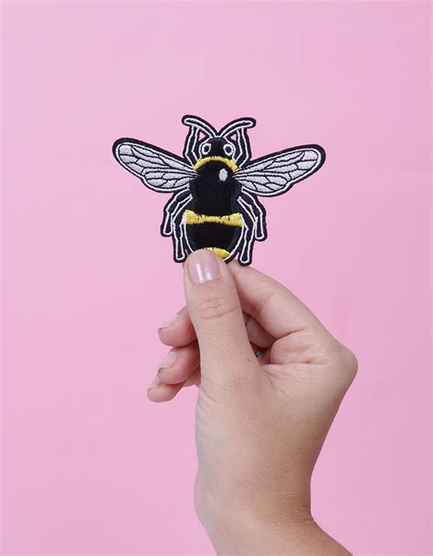 BEE Patch Thermocollant Abeille Velours By Malicieuse Diy Insecte