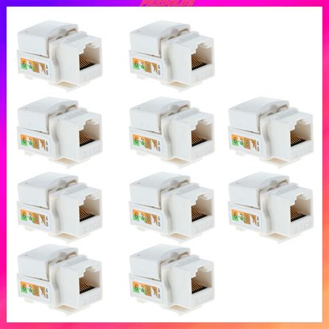 Predolo2 10 X Rj45 Cat6 Keystone Jack Ethernet Punch Down Cat6 อะแด