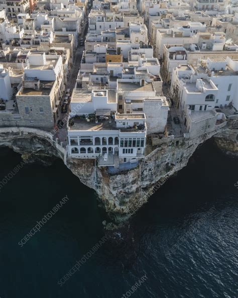 Aerial View Of Polignano A Mare Bari Puglia Italy Stock Image