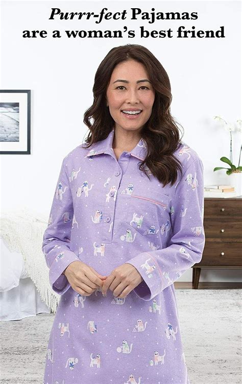 Pajamagram Womens Cotton Flannel Nightgown Long Flannel Nightgowns