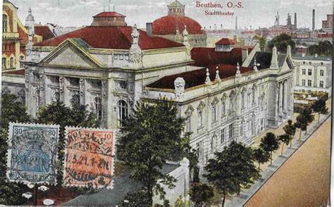 Bytom teatr miejski pocztówka wysłana w 1921 roku Warszawa Kup