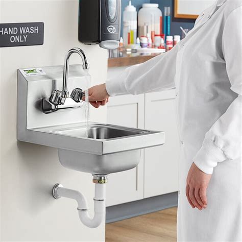 Regency X Wall Mounted Hand Sink With Gooseneck Faucet