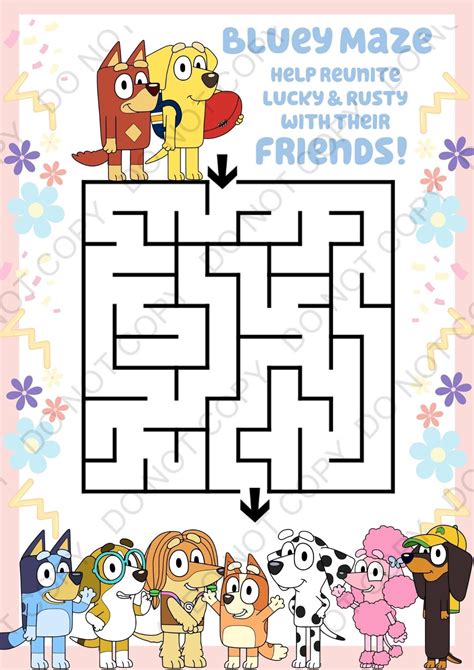 Bluey Maze Game Digital File Pdf Etsy