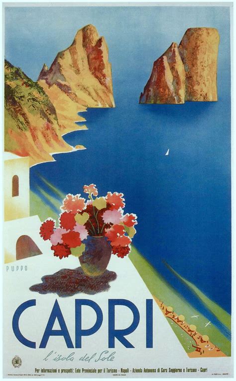 Anacapri Art Deco Posters Retro Travel Poster Deco Poster