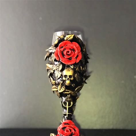 Taça Pomba Gira Rosa Caveira Caixa Decorada Elo7