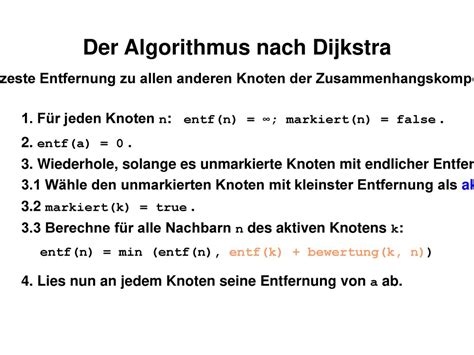 Der Algorithmus Nach Dijkstra Ppt Herunterladen