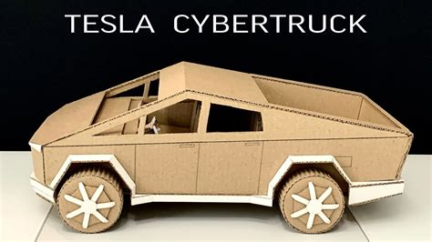 Tesla Cybertruck From Cardboard Diy Cardboard Car Youtube