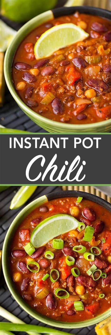 Instant Pot Chili Is Rich And Hearty With Beans And Tomatoes And Lots