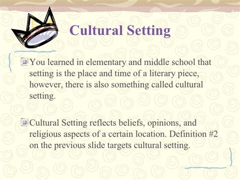 Setting And Characterization