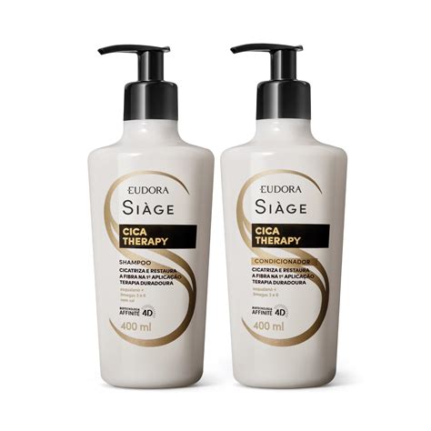 Shampoo E Condicionador Siage - Eudora Combo Siàge Cica-Therapy: Shampoo 400ml + Condicionador 400ml ...