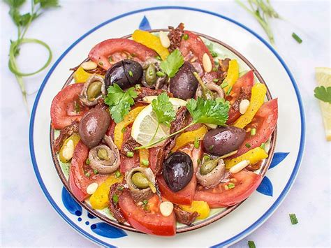 Recettes Salade De Poivrons R Tis Et Tomates Soscuisine Recipe