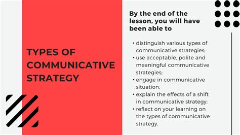 Solution Types Of Communicative Strategy Studypool