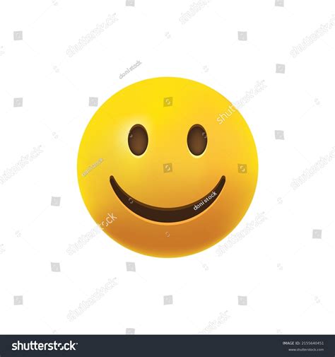 realistic yellow smile face icon stock vector royalty