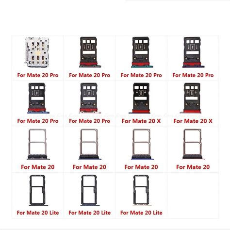 Sim Card Tray Socket Slot Reader Adapter For Huawei Mate 20 Pro X 20x Lite Micro Sd Card Holder