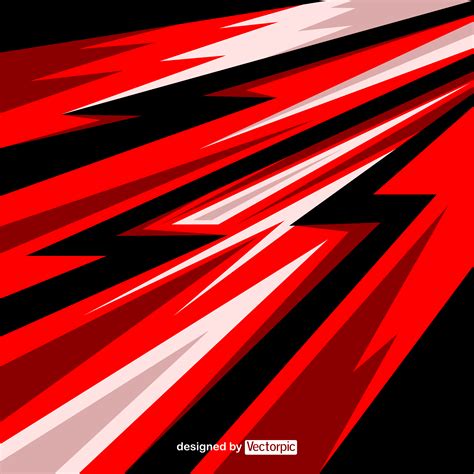 Abstract Racing Stripes Background With Black White And Red Color Free