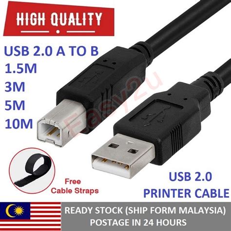 Usb 20 Printer Cable Type A Male To Type B Male 15m3m5m10m For