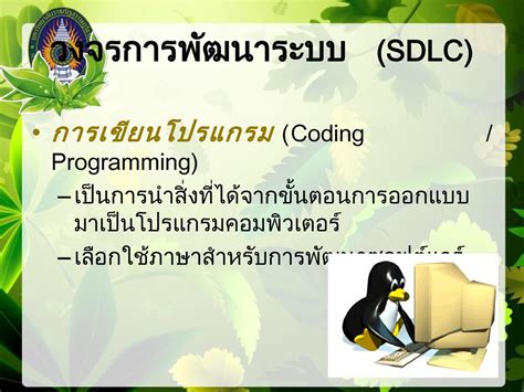 V ระบบการจัดการฐานข้อมูล บทที่ 2 วงจรการพัฒนาระบบ Sdlc System