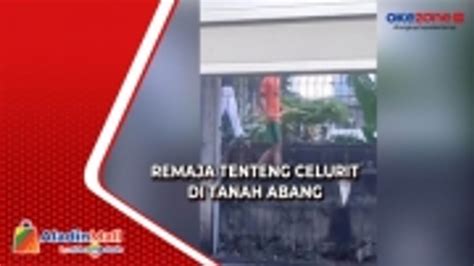 Viral Aksi Remaja Tenteng Celurit Terekam Video Di Tanah Abang Video