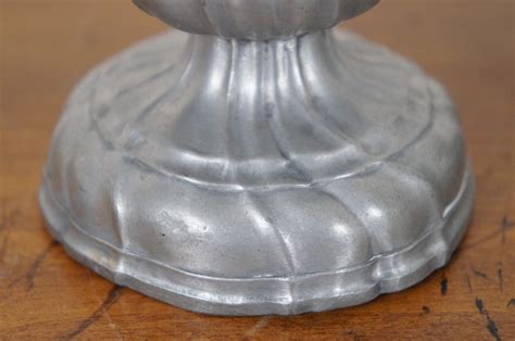 Antique Th Century Pewter Pedestal Master Salt Cellar Trencher