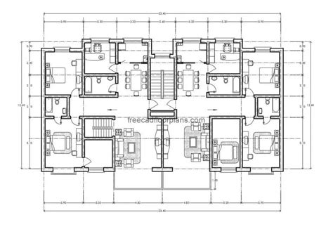 Residential Building 2007201 Free Cad Drawings